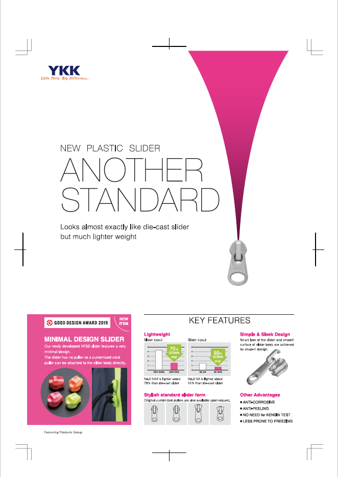 YKK® Plastic Slider